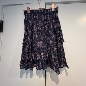 Isabel Marant Navy and Pink Mini Skirt
